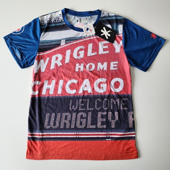 KLEW Wrigley Field Chicago Cubs Shirt Mens Small MLB Major League Authentic Tee - Picture 1 of 16